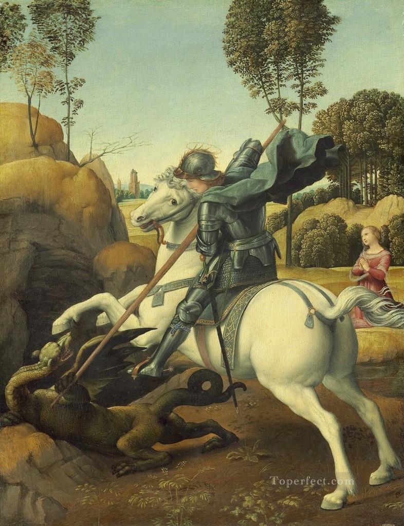 St George and the Dragon Renaissance master Raphael Oil Paintings